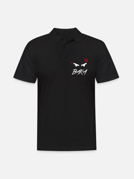 Baka Anime Ausdruck - Männer Poloshirt - Schwarz