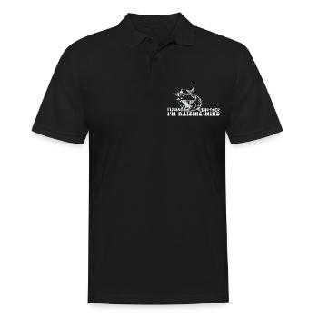 Fishing Partner I'm Raising Mine Dads Retirement P - Men's Polo Shirt - black - Front - Kai (181cm)
