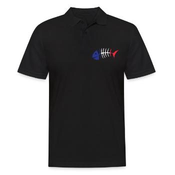 French arrête de poisson - Polo Homme - noir - Devant - Kai (181cm)