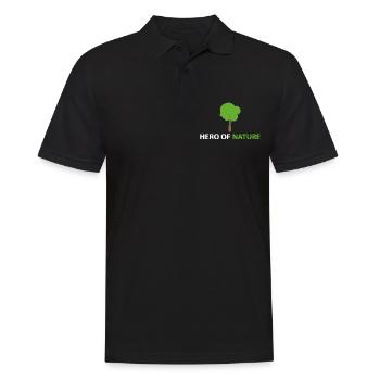 Hero of Nature - Men's Polo Shirt - black - Front - Kai (181cm)