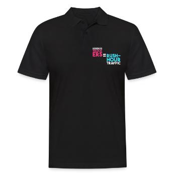 Horror for truckers = rush hour - Men's Polo Shirt - black - Front - Kai (181cm)