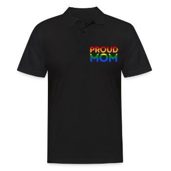 LGBT soutien Proud Maman Fière Drapeau Égal - Polo Homme - noir - Devant - Kai (181cm)