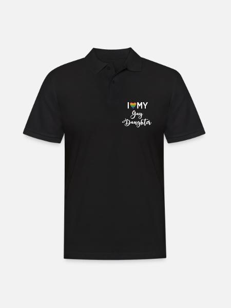 Ich liebe meine schwule Tochter - Männer Poloshirt - Schwarz