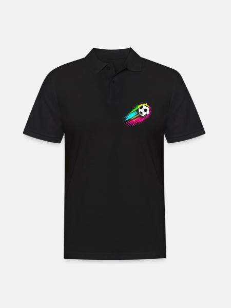 Fußball - Männer Poloshirt - Schwarz