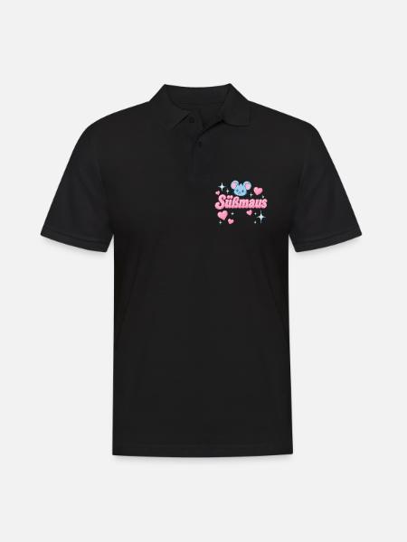 Süßmaus - y2K statement design - Männer Poloshirt - Schwarz