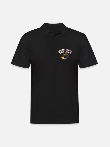 Pickleball-Großmutter Dink Queen Lustig - Männer Poloshirt - Schwarz