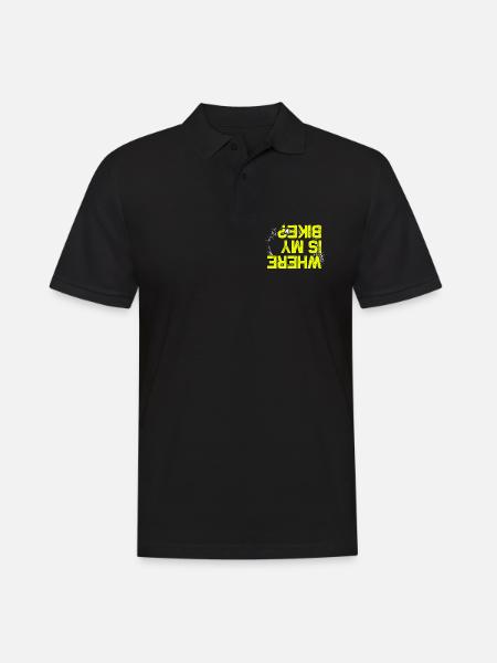 Where is my bike Fahrrad Mountainbike MTB Downhill - Männer Poloshirt - Schwarz