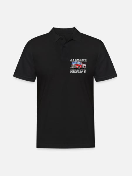 Die Feuerwehr, dein Freund und Helfer - Männer Poloshirt - Schwarz