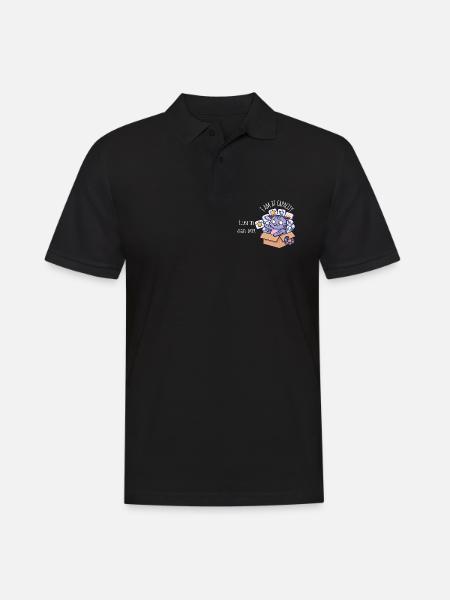 Auf Kapazität – Sensorische Überlastung Katze - Männer Poloshirt - Schwarz