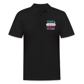 Désolé, la gentille infirmière est en vacances - cadeau d'infirmière - Polo Homme - noir - Devant - Kai (181cm)