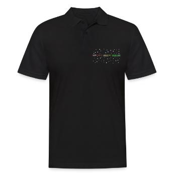 starte-arbeite hart-verdiene viel - Männer Poloshirt - Schwarz - Vorne - Kai (181cm)