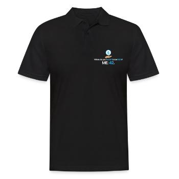 Reich mit 42! - Männer Poloshirt - Schwarz - Vorne - Kai (181cm)