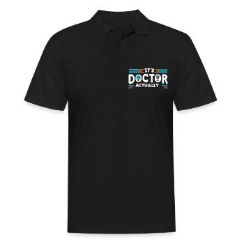 It's Doctor Actually 12 - Männer Poloshirt - Schwarz - Vorne - Kai (181cm)