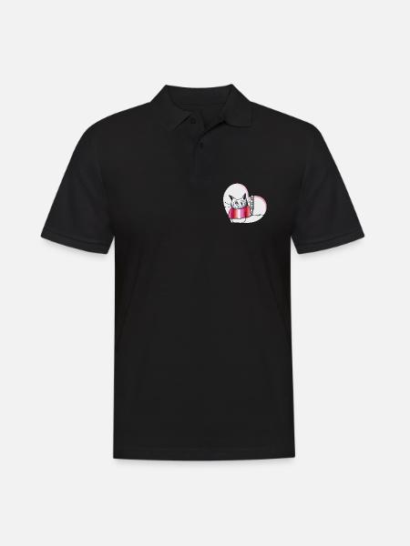 Lesbian Cat - Männer Poloshirt - Schwarz