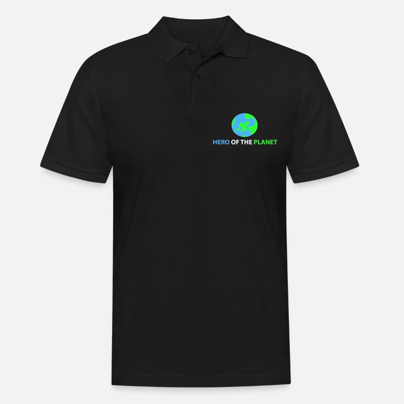 Held des Planeten - Männer Poloshirt - Schwarz