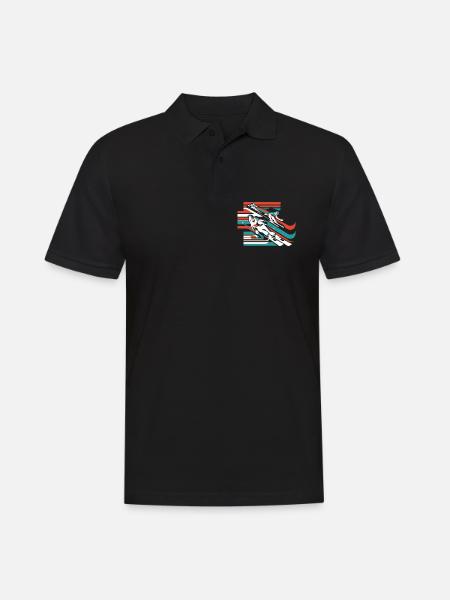 schifahren ski wintersport schnee winter - Männer Poloshirt - Schwarz