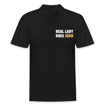Judo Girl Real Lady Do Judo Wrestling Karate Femin - Men's Polo Shirt - black - Front - Kai (181cm)