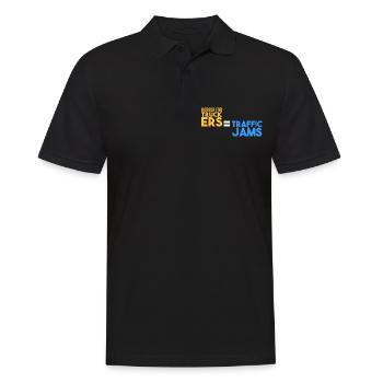 Horror for truckers: traffic jams - Men's Polo Shirt - black - Front - Kai (181cm)