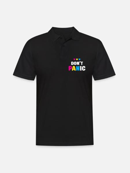 LGBT Pride Month - Keine Panik - Männer Poloshirt - Schwarz