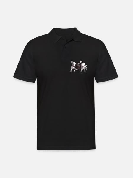 freche schafe - Männer Poloshirt - Schwarz
