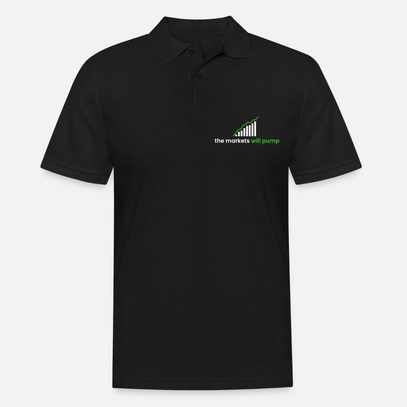 les marchés vont pomper - Polo Homme - noir