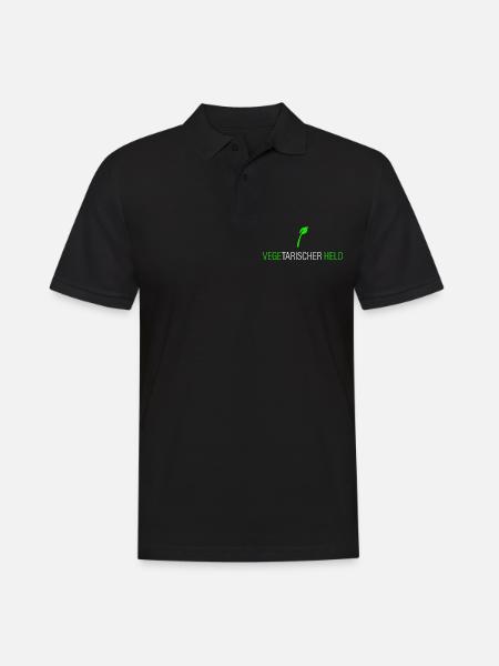 Vegetarian hero - Men's Polo Shirt - black
