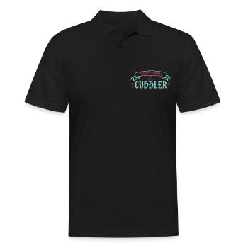 Professional Cuddler 2 - Männer Poloshirt - Schwarz - Vorne - Kai (181cm)