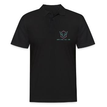 Cyberpunk & Synthwave Symbol Data Core 1998  - Männer Poloshirt - Schwarz - Vorne - Kai (181cm)