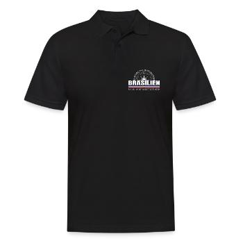 Brasilien - Männer Poloshirt - Schwarz - Vorne - Kai (181cm)