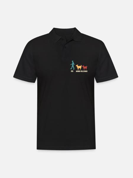 Ich Und Meine Follower Ziegen Ziege - Männer Poloshirt - Schwarz