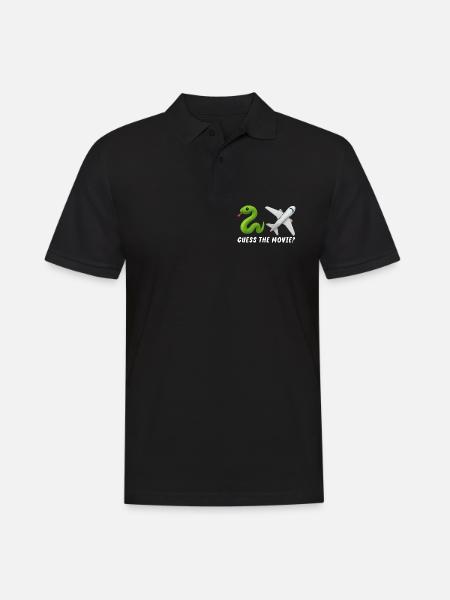 Errate den Film Lustig Humorvoll - Männer Poloshirt - Schwarz