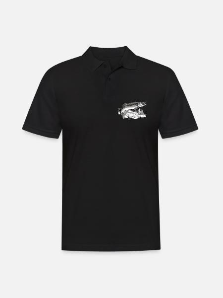 Hecht - Männer Poloshirt - Schwarz