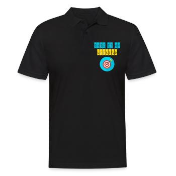 Dies ist mein Wochenende Bogenschießen Spieler - Männer Poloshirt - Schwarz - Vorne - Kai (181cm)