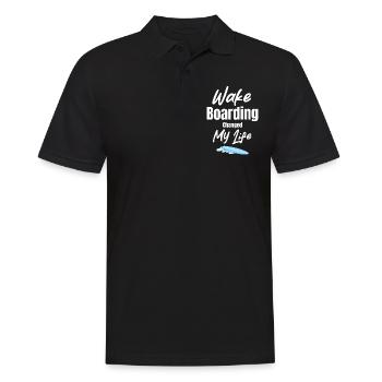 Wakeboarden Change My Life Wellen Wasserskiski - Männer Poloshirt - Schwarz - Vorne - Kai (181cm)