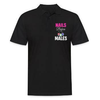 Nägel Vor Männern Kunst Manikürist Groomer - Männer Poloshirt - Schwarz - Vorne - Kai (181cm)