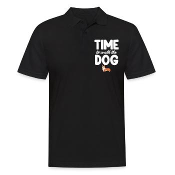Il est temps de promener le chien chien chien - Polo Homme - noir - Devant - Kai (181cm)