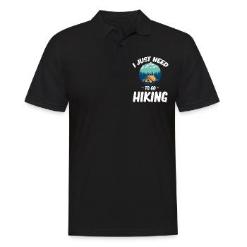 I just need to go hiking, hiker, adventure, - Men's Polo Shirt - black - Front - Kai (181cm)