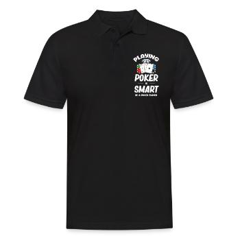 Playing Poker Is Smart Be a Poker Player - Men's Polo Shirt - black - Front - Kai (181cm)