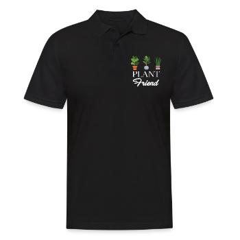 Pflanzenfreund Liebhaber Gartenbauer Gärtner - Männer Poloshirt - Schwarz - Vorne - Kai (181cm)