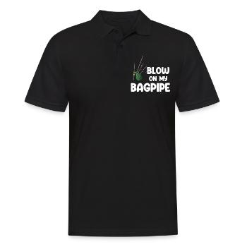 Blow On My Bagpipes Bagpipes Classic - Men's Polo Shirt - black - Front - Kai (181cm)