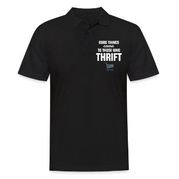 Good things come to those who - Men's Polo Shirt - black - Front - Kai (181cm)