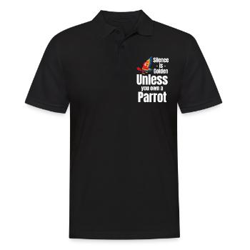 Silence is great unless you possess - Men's Polo Shirt - black - Front - Kai (181cm)
