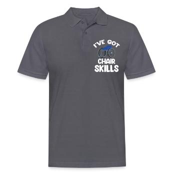 Ich Habe Stuhlfähigkeiten Lustig Paralympischer - Männer Poloshirt - Anthrazit - Vorne - Nico (186cm)