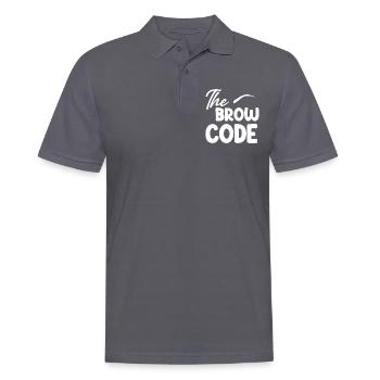 The brow code eyebrow beautician - Men's Polo Shirt - charcoal grey - Front - Nico (186cm)