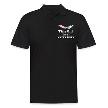 This girl is a water skier jet ski - Men's Polo Shirt - black - Front - Kai (181cm)