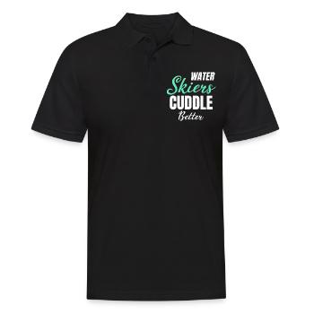 Water Skier Cuddle Better Girl Jet Ski - Men's Polo Shirt - black - Front - Kai (181cm)