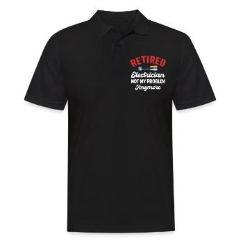 Retired electrician no longer my problem - Men's Polo Shirt - black - Front - Kai (181cm)