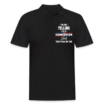 I don't scream, I'm a Dominican - Men's Polo Shirt - black - Front - Kai (181cm)