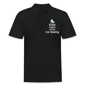 Bleib Ruhig Und Geh Schlittschuhlaufen - Männer Poloshirt - Schwarz - Vorne - Kai (181cm)