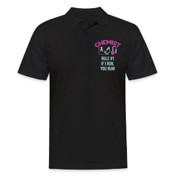 Apothecary rule #1 When I run, you run! - Men's Polo Shirt - black - Front - Kai (181cm)